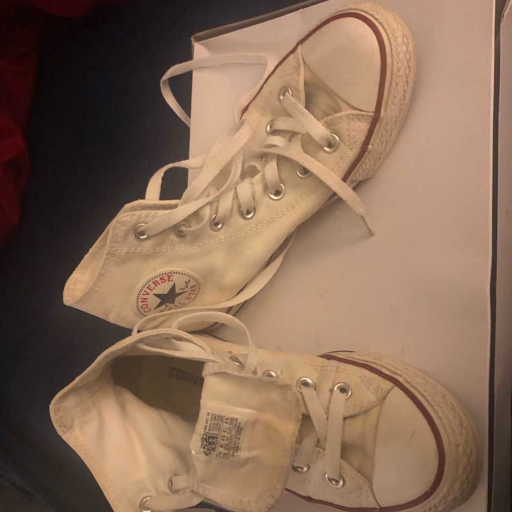High top white converse